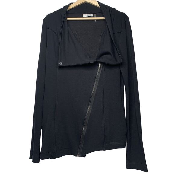 Barneys New York Sweatshirt Womens Asymmetrical Zip Cardigan lightweight Soft SM - Picture 4 of 13